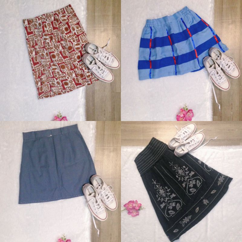 (PL) SKIRT ROK PENDEK MINI RAMPLE SPAN COSPLAY ABU SMA LOVE LIVE HQ THRIFT PL