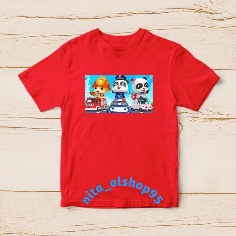 baju anak kaos anak babybus kartun anak lucu polisi