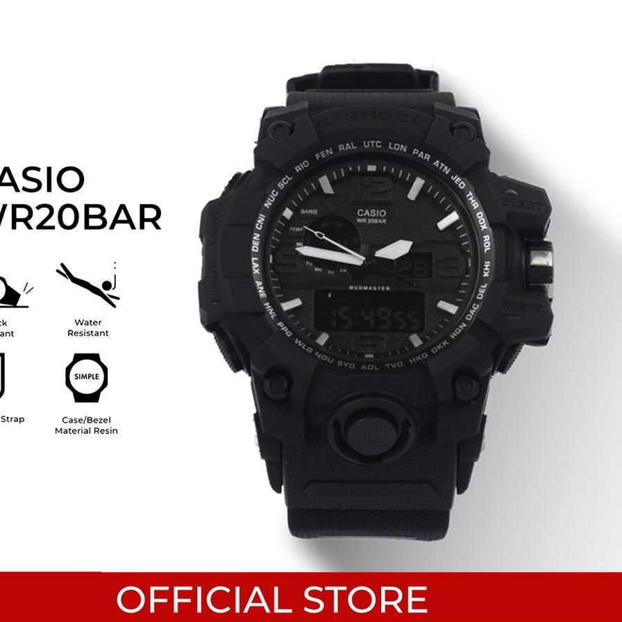 ♣ Jam Tangan Pria Casio G Shock WR20BAR Water &amp; Shock Resistant Digital Hitam By 9 Hours Indonesia [100% ORI+GARANSI 2 TAHUN] ?