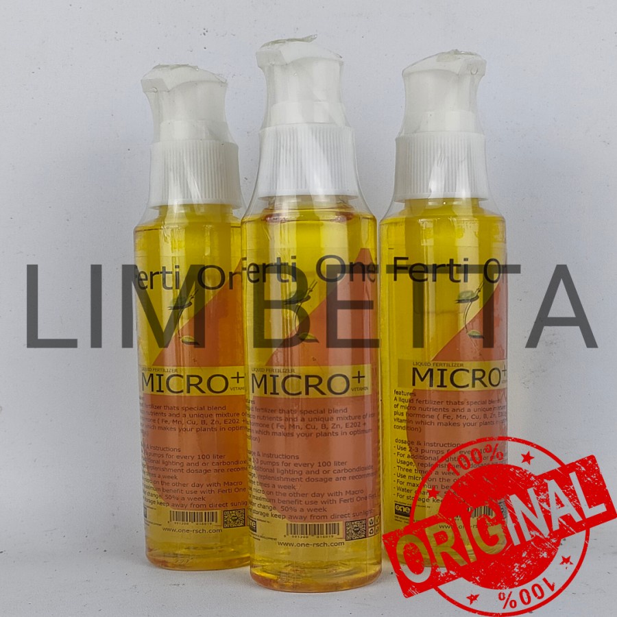 (KUNING) FERTI ONE MICRO 100 ML / PUPUK CAIR AQUARIUM AQUASCAPE