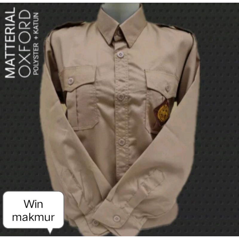 kemeja rapilo / baju pramuka rapilo / rapilo / kemeja panjang rapilo / baju pramuka coklat susu