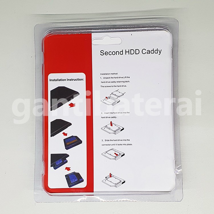 SSD HDD Caddy Slim SATA 9.5/12.7 mm Slot Pengganti Hardisk