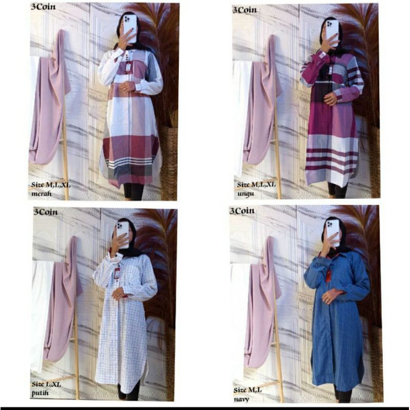 Long Tunik 3 C*in Original Branded