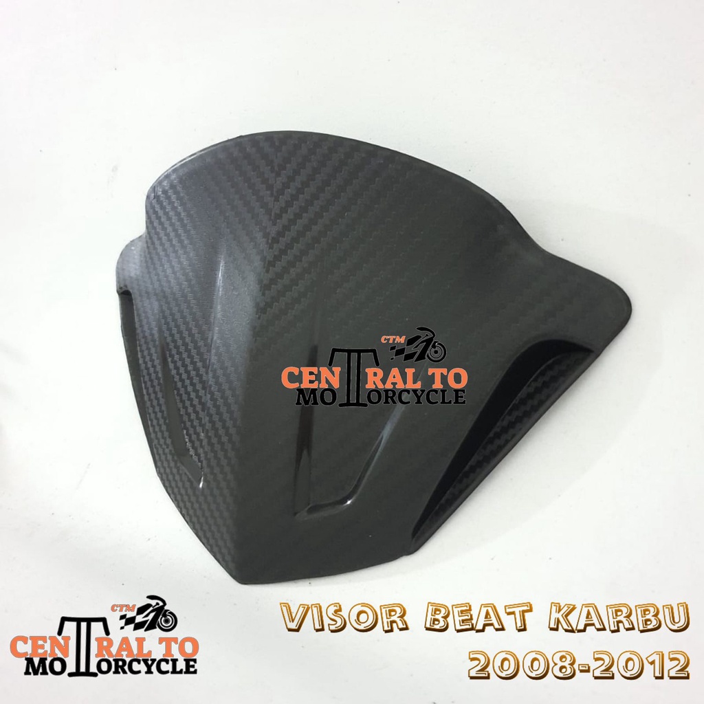 VISOR BEAT KARBU / OLD CARBON BUAT MOTOR TAHUN 2008-2012 MODEL FULL KARBON