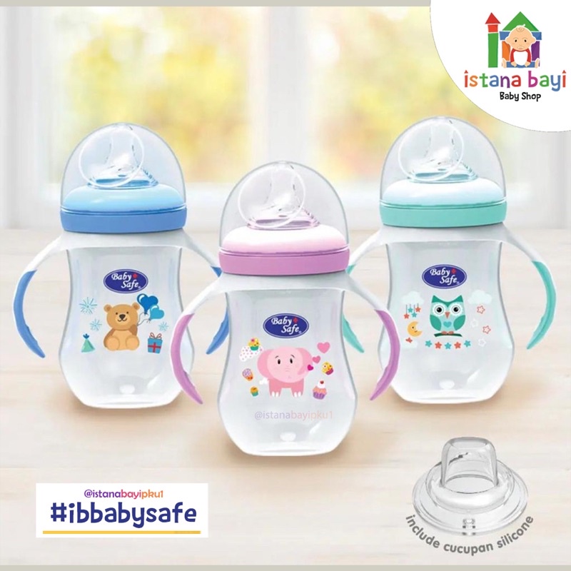 Baby Safe Wide Neck Bottle 125 / 250 ml With Handle WN30 - Botol susu bayi