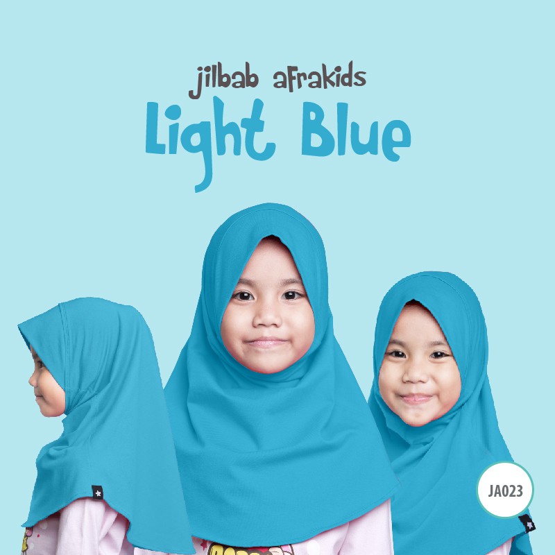 Jilbab Anak Afrakids AFRA - JA023 Light Blue