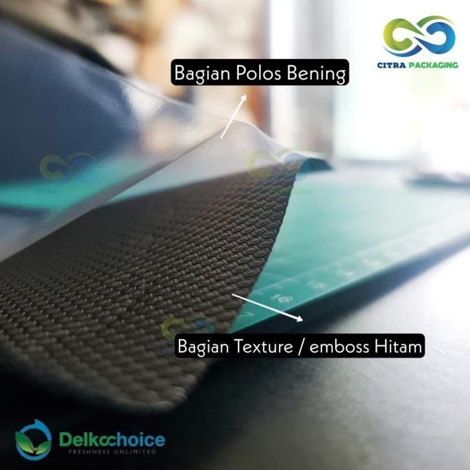 PLASTIK VAKUM VACUUM VACUM EMBOSS EMBOSSED ROLL BAG HITAM 25 CM x 5 M bisa cod