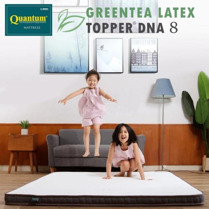 JUAL Matras Topper Quantum Greentea Latex DNA 8cm - 90x200