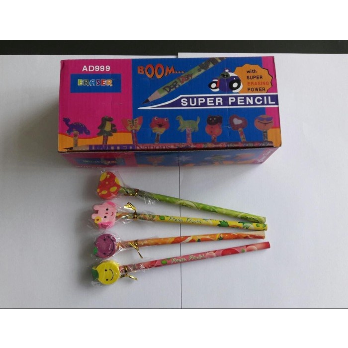 

Murah Pensil+Penghapus Karakter Ad-999 (Isi 24) Trendi