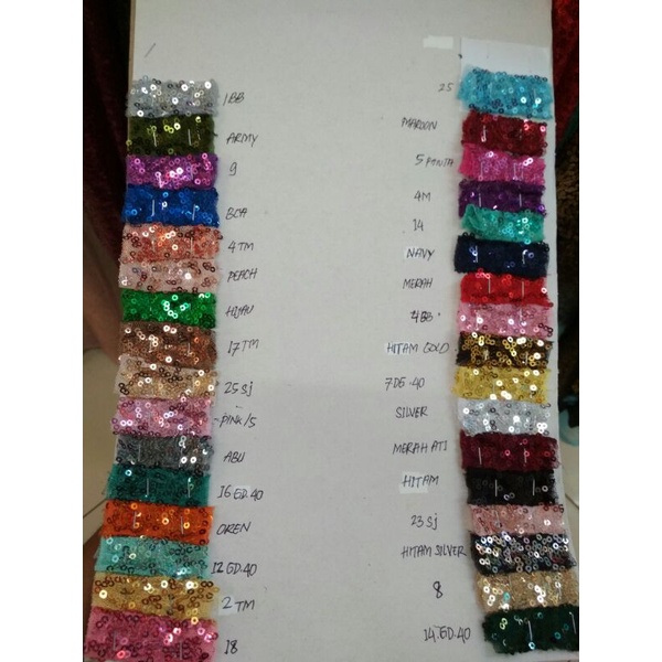 Kain sequin // bahan 1000 payet // kain ful payet // kain payet squin