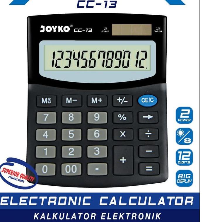 

Hot Sale - JOYKO - Calculator - Kalkulator Joyko CC-13 - 12 Digits - Pcs