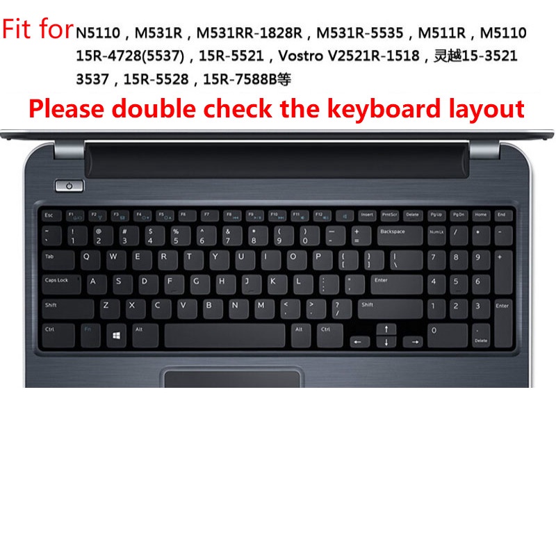 Cover Pelindung Keyboard Bahan Silikon Ultra Tipis Untuk Dell 15-5537 15R-3521 15R-3537 15.6 Inch