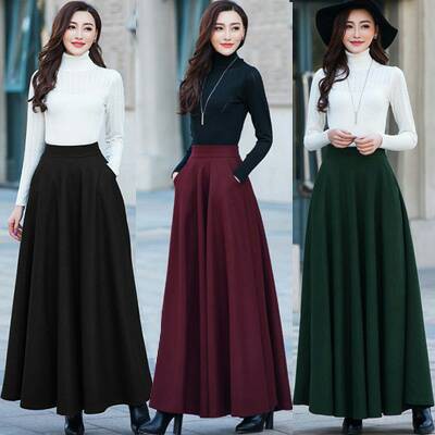 Rok Panjang NH904 Sandra Maxi Pocket Skirt 880 Rok panjang Rok flare Rok Maxi Keren Abis