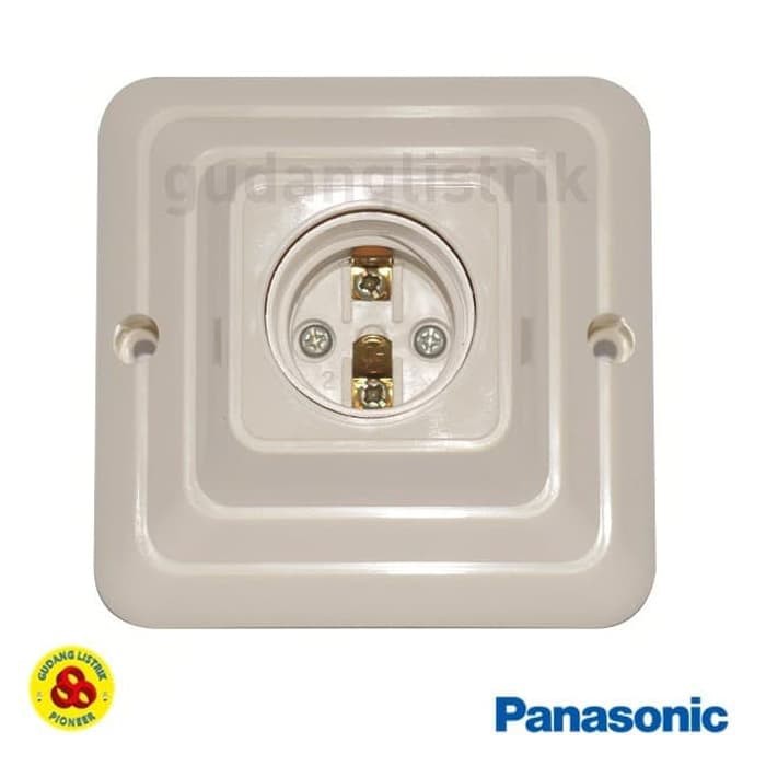 Panasonic Fitting Lampu Plafon Segi E27 Putih Lamp Holder