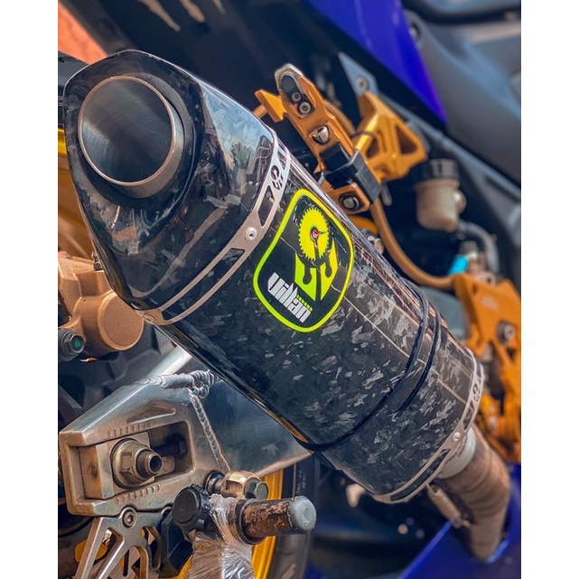 ( ORIGINAL ) KNALPOT VILLAN MV2 CARBON FORGED FULLSYSTEM R15 GSX150 MT15  XSR155 CBR150