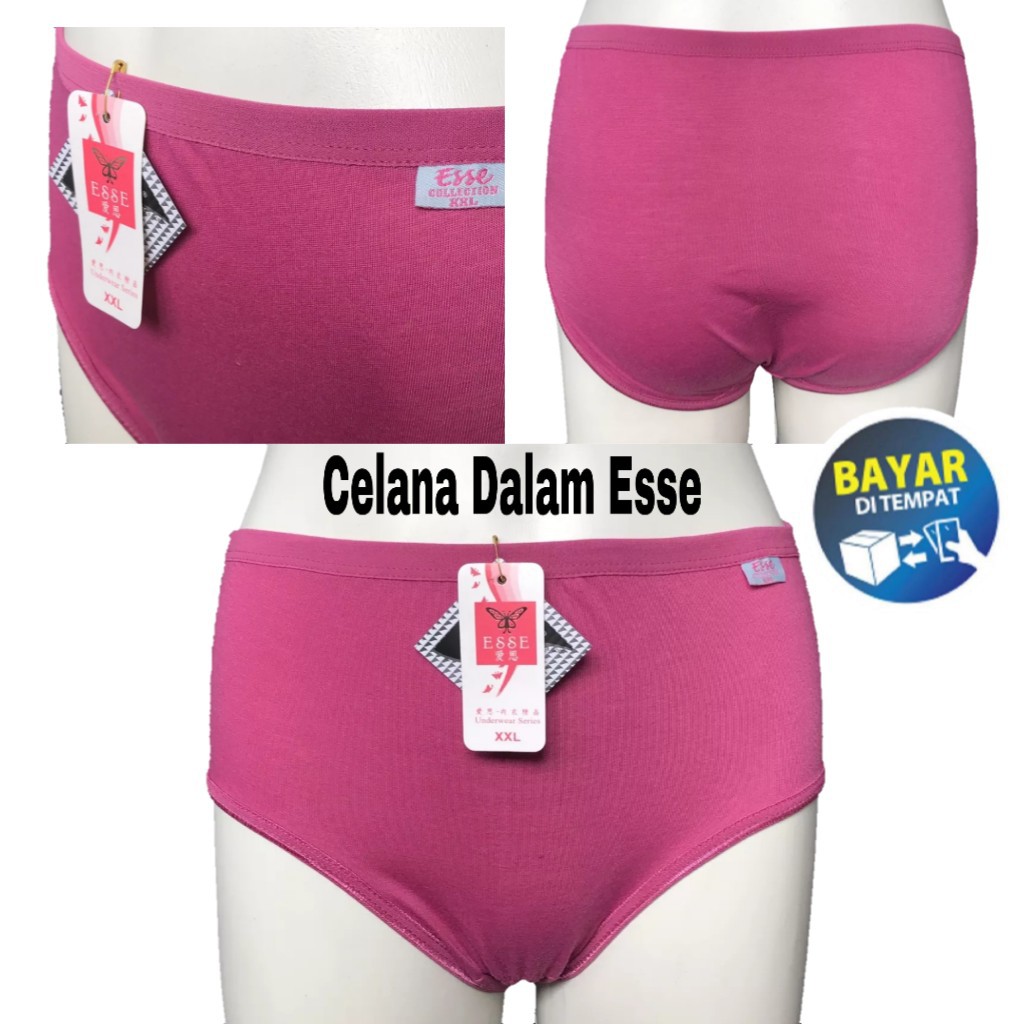 Celana Dalam Wanita Dewasa ESSE Super Soft MULTIWARNA - CD Perempuan - Ukuran JUMBO - Celana Dalem