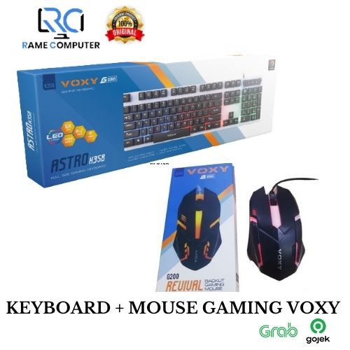 PROMO PAKET KEYBOARD + MOUSE METEOR GAMING VOXY G SERIES RGB LED LAMPU RAINBBOW