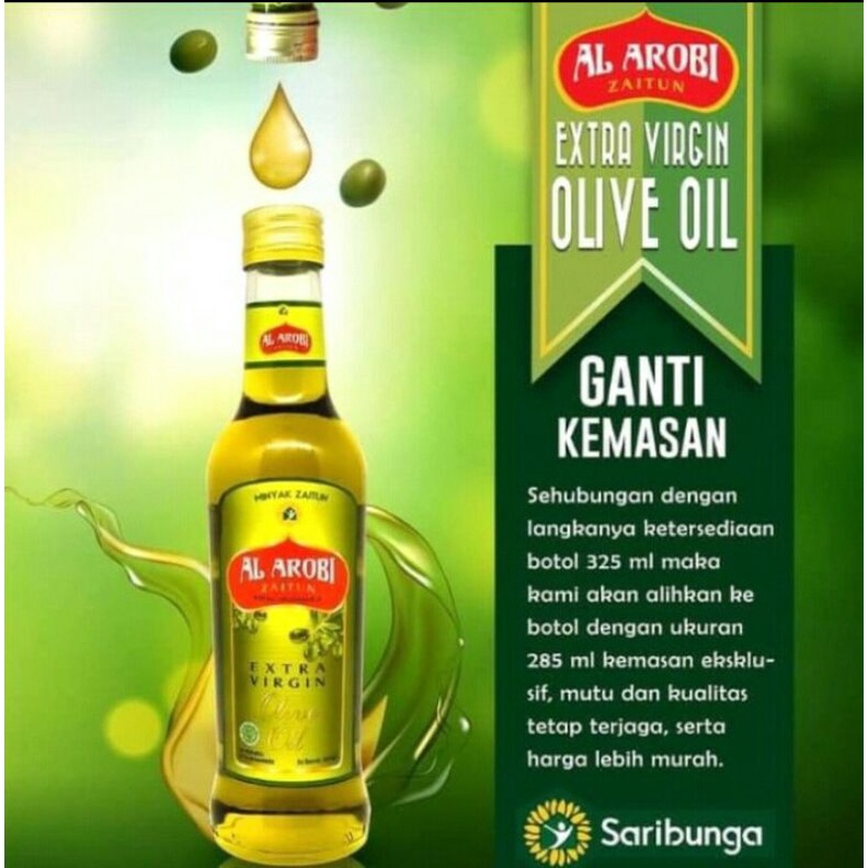 

Minyak Zaitun 100% murni Extra virgin olive oil 285ml