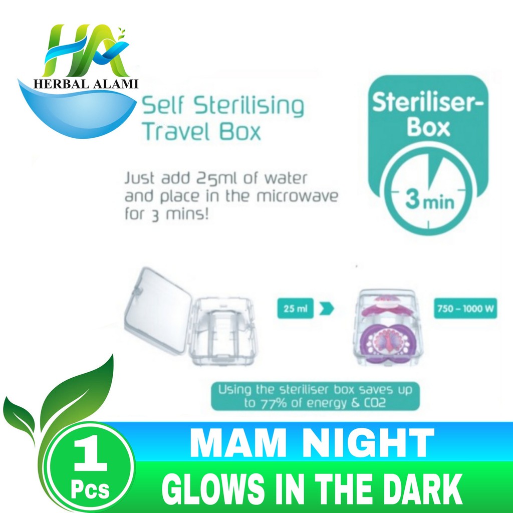 Empeng MAM Night Soothers 0+ Months - Glow in the Dark