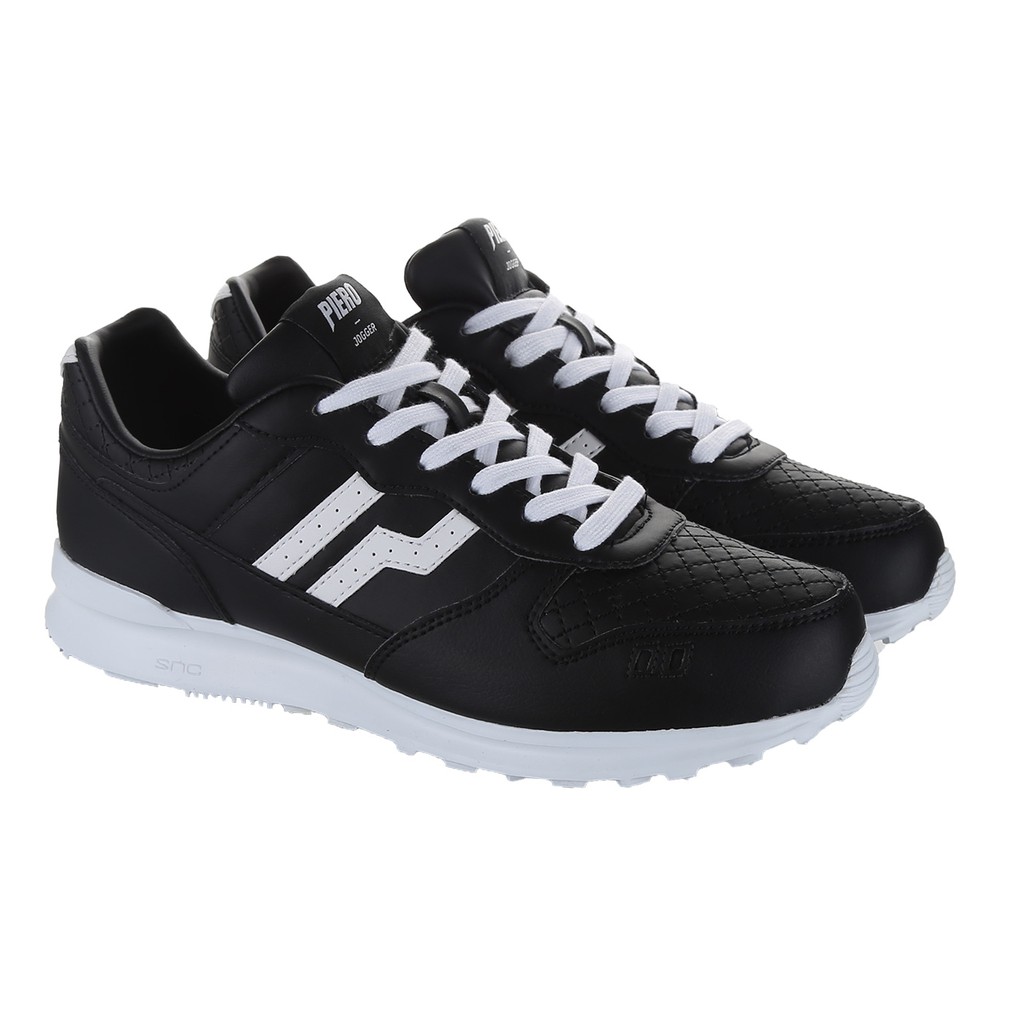 SEPATU PIERO JOGGER HOOLIGAN - BLACK/WHITE