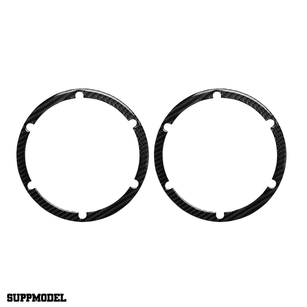 Smodel 2 Pcs Sticker Dekorasi Stir Mobil Nissan 06-09 / 350z Bahan Serat Karbon Anti Air