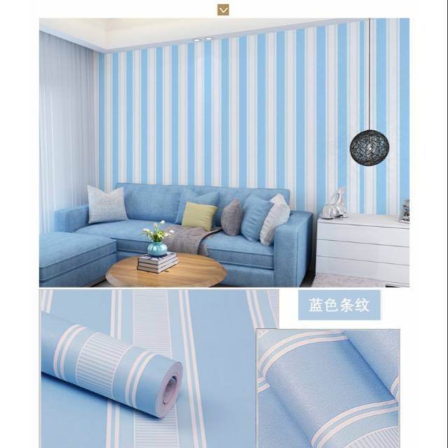 PROMO TERBARU - PAKET WALLSTIKER 5ROLL ( BUY 4 GET 1 FREE ) WALLPAPER STIKER DINDING HIGH PREMIUM QUALITY BAHAN PVC RUANG TIDUR KAMAR TIDUR MOTIF SALUR MODERN BEST SELLER