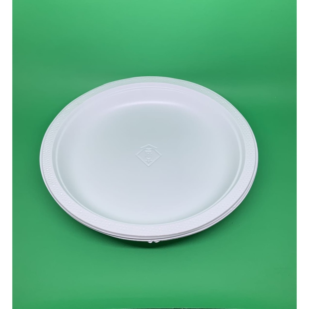 Piring Plastik Putih Susu Besar P9
