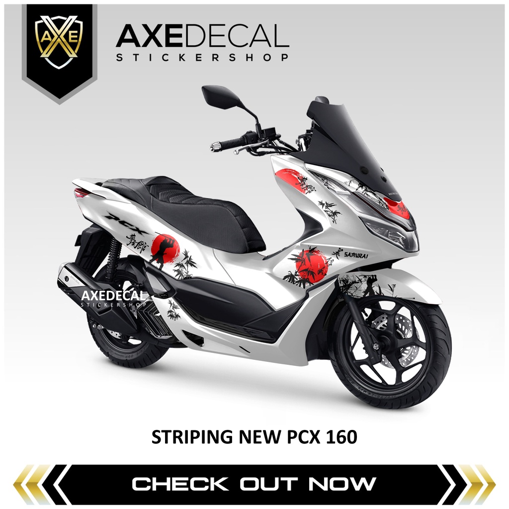 Striping New Pcx 160 Samurai Japan Style / Stiker Motor Honda Pcx Baru / Stock Decals