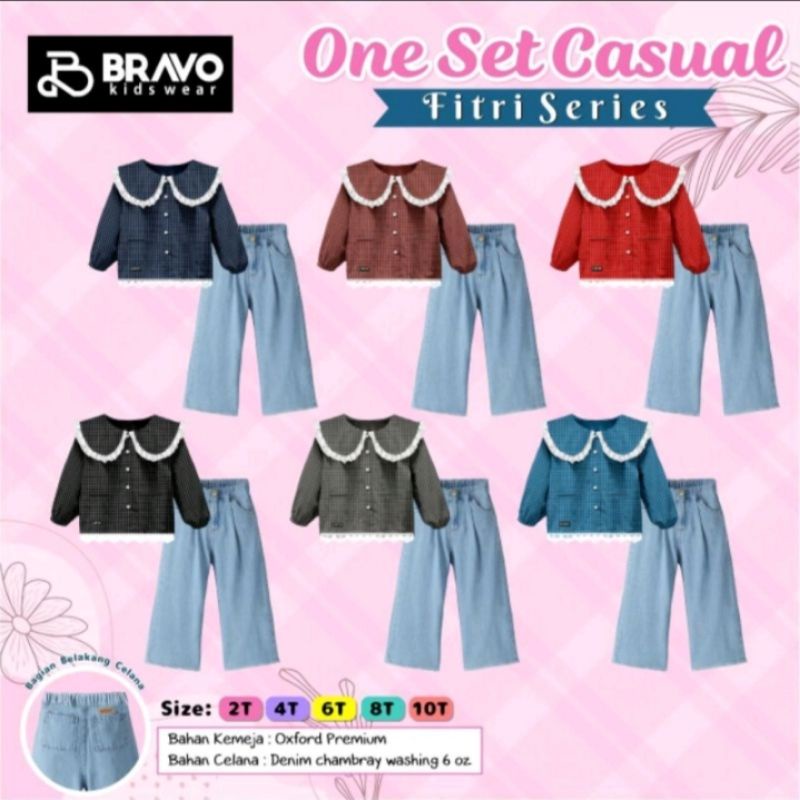 One Set Casual Fitri Series by Bravo Kids Wear Size 2-10