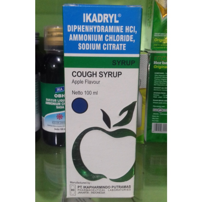 Ikadryl Sirup 100ml Obat Batuk Kering Dan Alergi Rasa Apel