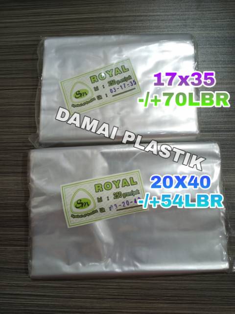 Plastik PP Polos Lebar Tebal 03 20x35 35x50 30x45 25x35 17x35 20x40 Kantong Bening