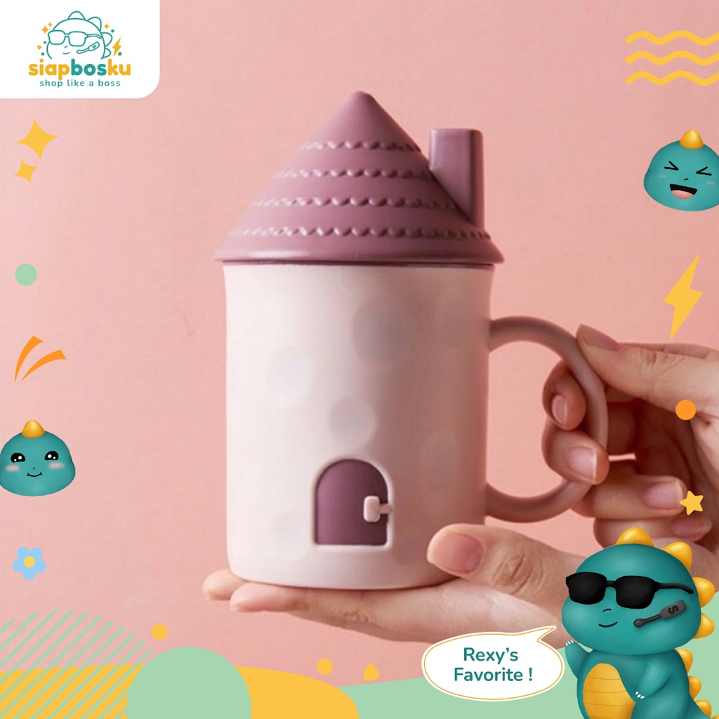 GELAS RUMAH UNIK DAN LUCU GELAS MINUM ANAK GELAS KOPI MUG BENTUK RUMAH-5