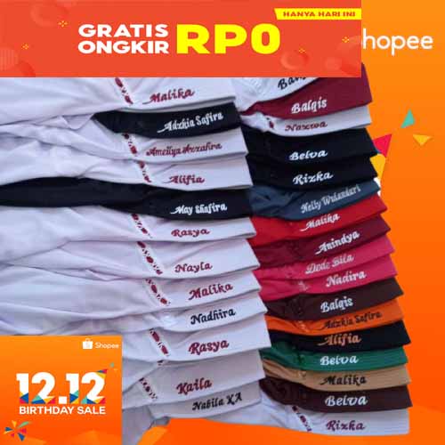 krudung sekolah anak Request Bordir nama Sukasuka jilbab sekolah anakTK SD SMP