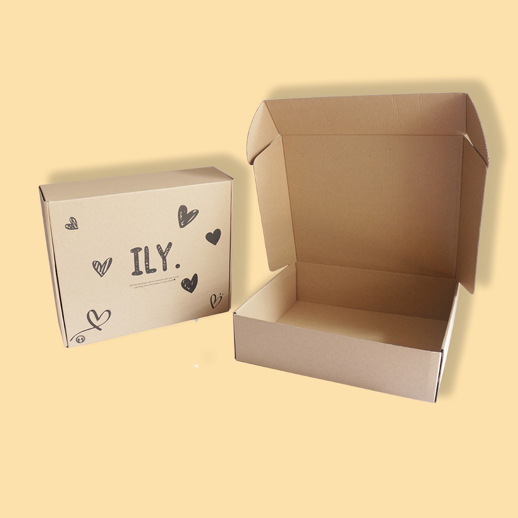

Box Kardus Edisi Valentine Dengan Gambar Hati Untuk Kado 30x25x8