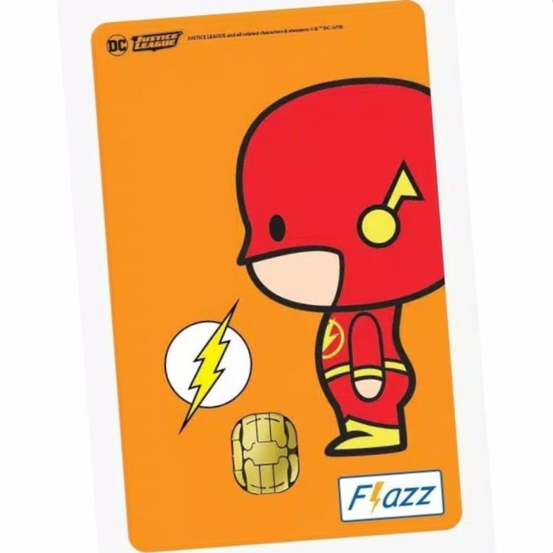 Flazz BCA CHIBI - THE FLASH /JUSTICE LEAGUE EDITION ORI /Like eTOLL eMONEY Tapcash or Brizzi