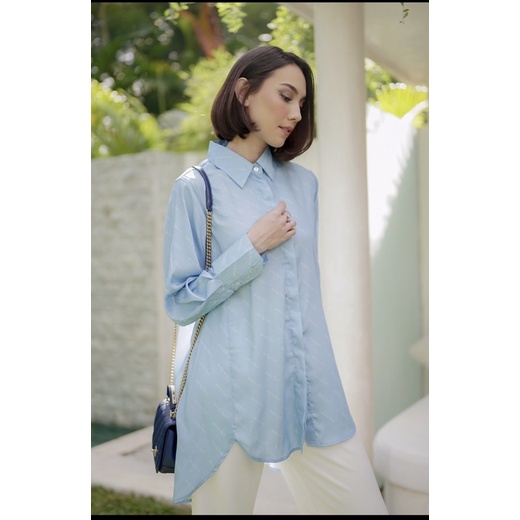 All Over printed Logo shirt benang jarum