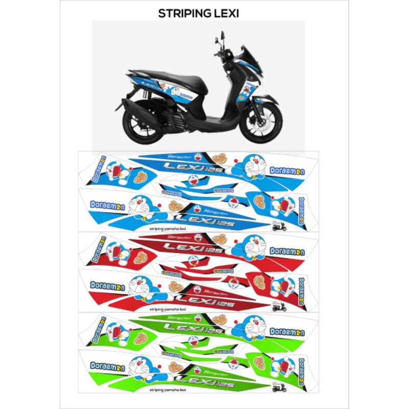 STRIPING STIKER YAMAHA LEXI - Striping liss body Motor Lexi