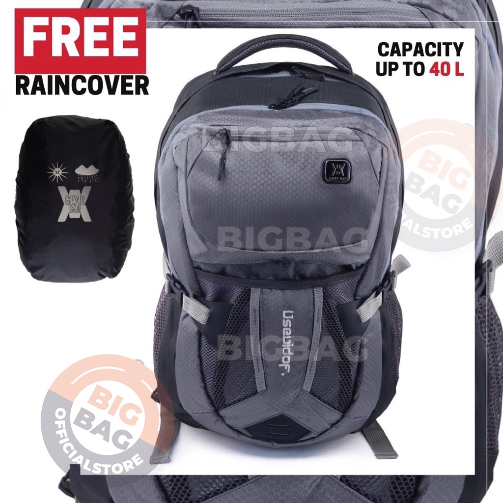 RTM - Tas Ransel Outdoor Pria Gear Bag 13153 - USEVIDOF Laptop Backpack + FREE Raincover Promo Diskon Murah Tas Laptop Kerja Kantor Kuliah Anti Air Fashion Pria Outdoor Termurah Terlaris Best Seller