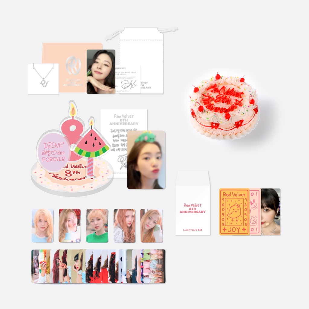 [PO] Red Velvet 8th Anniversary MD (Merch) - Acrylic Stand & AR Voice Card Set/Necklace Set/Lucky Ca