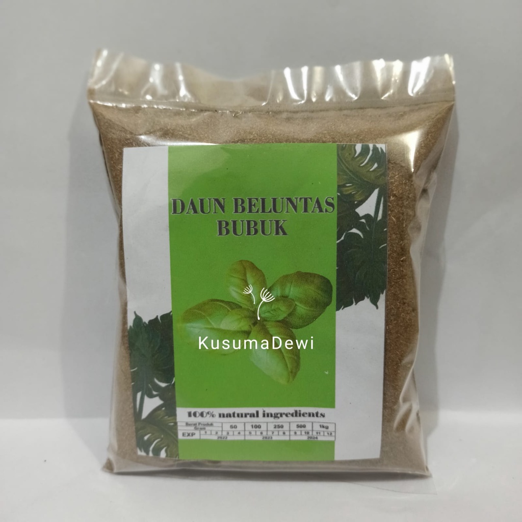 Bubuk Daun Beluntas Kering / Beluntas / Lamutasa 50gr