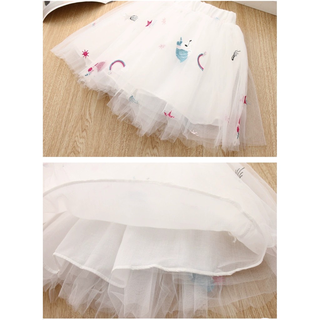 SSP3-Baju Anak Unicorn Setelan Set Perempuan Rok Tutu