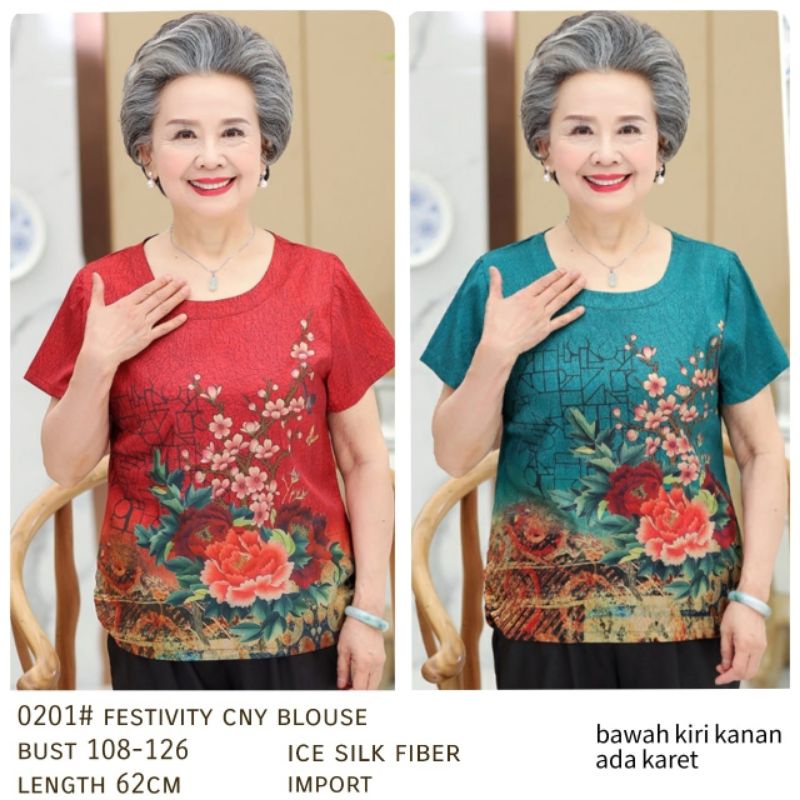 MDLV ~ 0201# Festivity CNY Blouse Cheongsam Blouse CNY Atasan baju Sincia Fashion Import