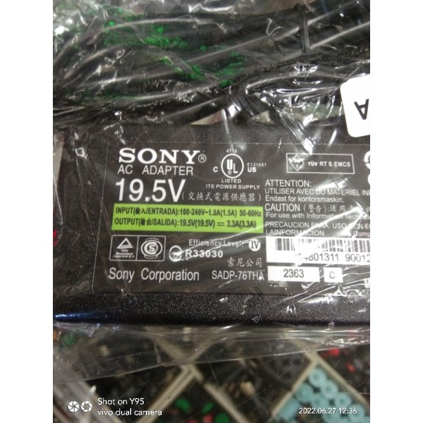 Adaptor SONY DC 19,5V 3,3A input AC 100-240V made in china