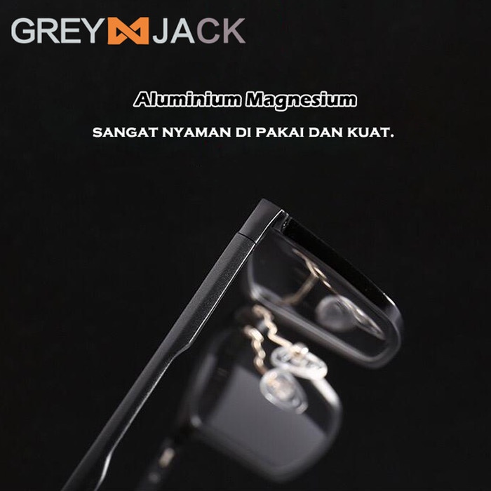 misi- Grey Jack/kacamata frame Aluminium Magnesium Terbaru fashion 451