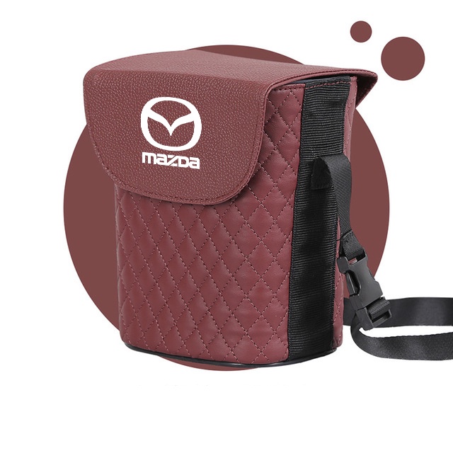 (G-CLUB) Tempat Sampah Bahan Kulit Tahan Air Untuk Mobil Mazda