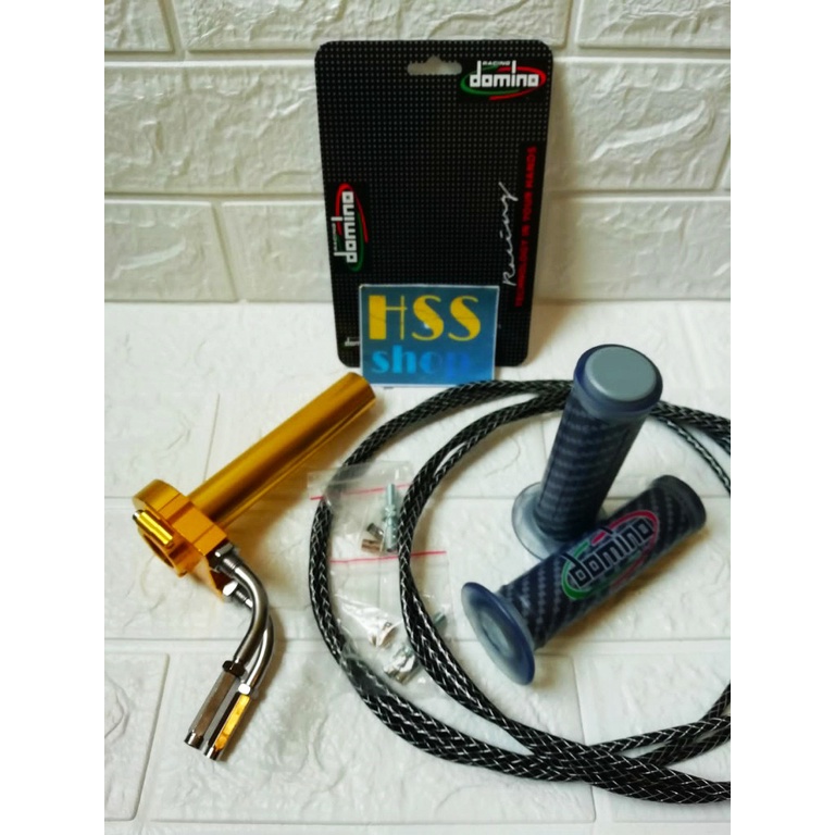 Gas Spontan 2 Kabel + Handgrip + 2 Kabel Gas = Mio M3, Scoopy, Beat, Fino, Aerox 155, Jupiter Z1.