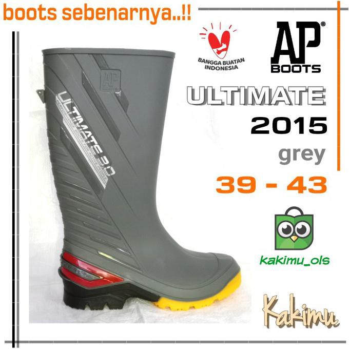 SEPATU BOOT AP BOOTS AP 2015 BLACK - Abu-abu