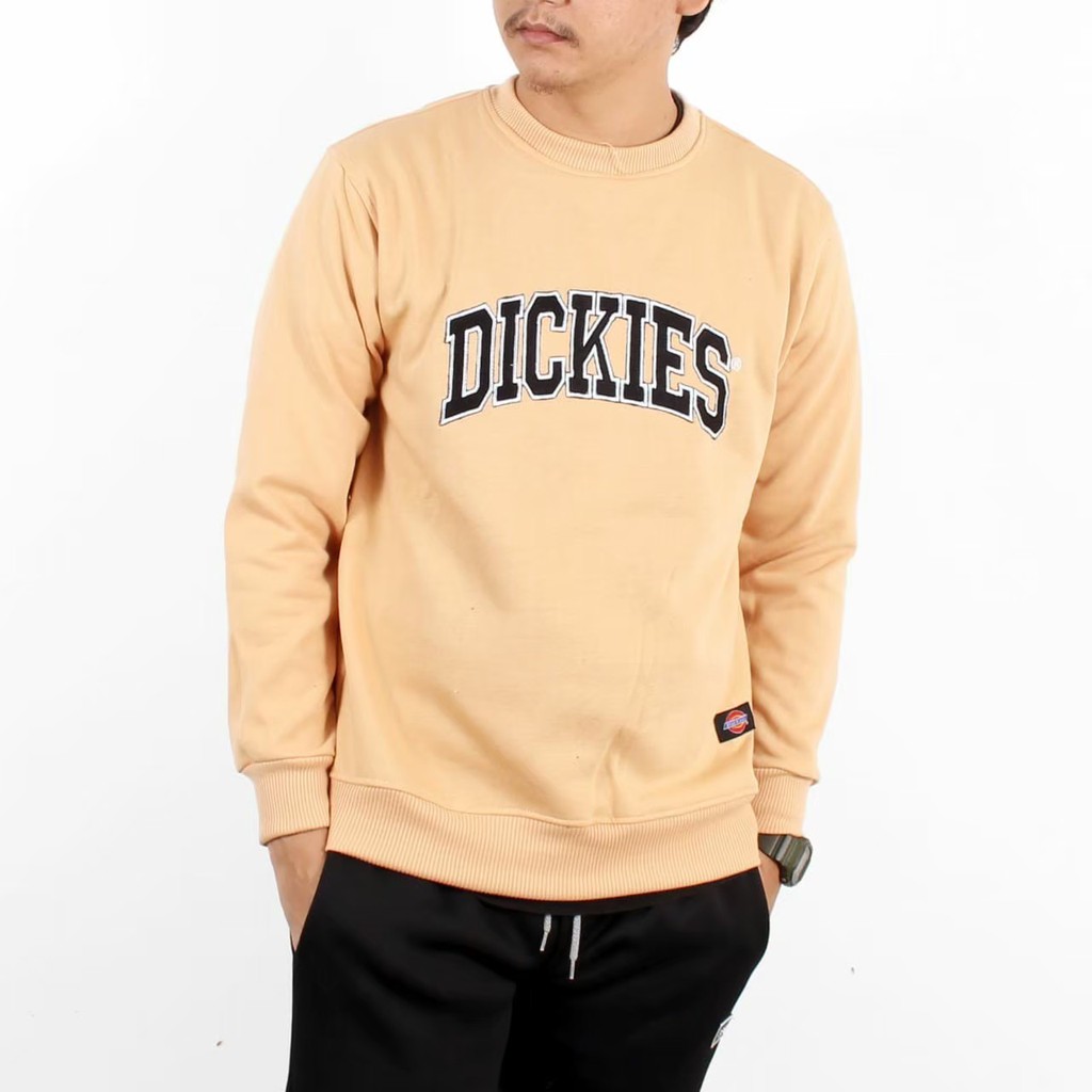 Sweater Pria/Sweatshirt Dickies Crewneck Hitam Full/Sweater Pria Wanita Terbaru/Sweater Diskies/Cod