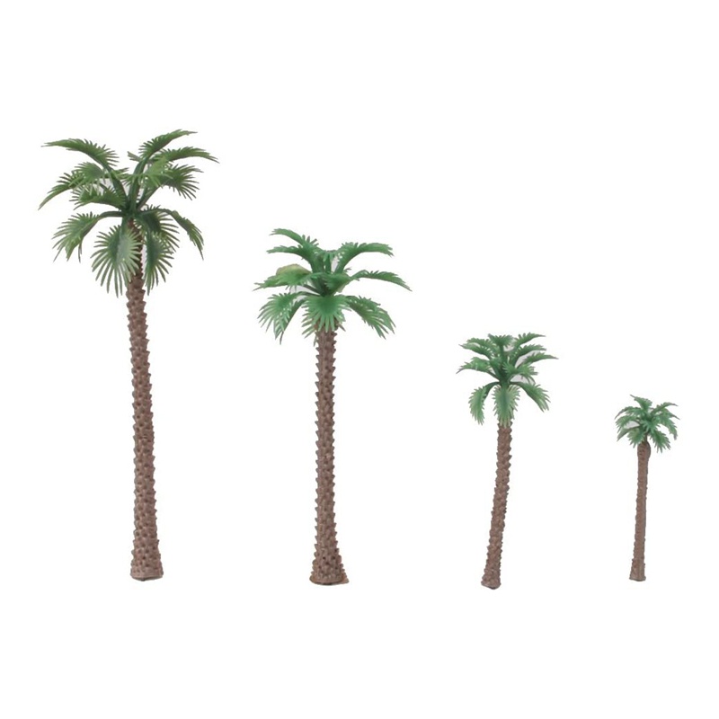 40 Pcs Coconut Palm el Trees/Scenery el Plastic Artificial Layout Rainforest Diorama