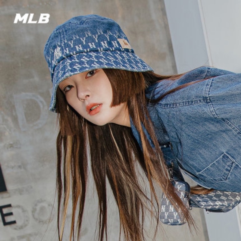 (NEW 2021) Korea NY Denim Monogram Bucket Hat Original S